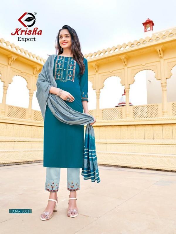 Krisha Kalavati Chion Designer Embroidery Readymade Suit